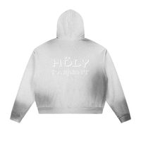‘Holy Raiment’ Raw Edge Fleece Zip Hoodie