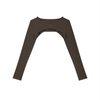 Loved Cutout Long Sleeve Yoga Shrug