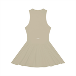 Loved Ruched Sleeveless Full-Zip Dress
