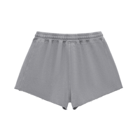 ‘Loved Olde English’ Snow Washed Raw Edge Shorts