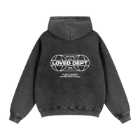 ‘Loved Dept. Worldwide’ Zip-Through Boxy Hoodie