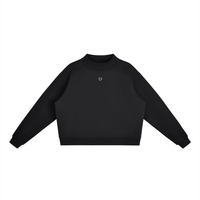 ‘Heart’ Logo Mock-Neck Crew Sweatshirt