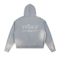 ‘Holy Raiment’ Raw Edge Fleece Zip Hoodie