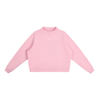 ‘Heart’ Logo Mock-Neck Crew Sweatshirt