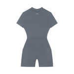 Loved Quarter-Zip Short Sleeve Romper
