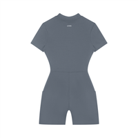 Loved Quarter-Zip Short Sleeve Romper