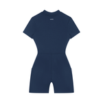 Loved Quarter-Zip Short Sleeve Romper