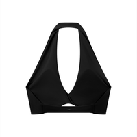 Loved Pleated Halter Sports Bra