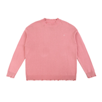 ‘Heart’ Logo Hand-Frayed Sweater