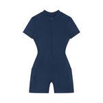 Loved Quarter-Zip Short Sleeve Romper