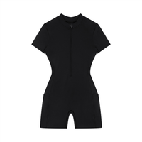 Loved Quarter-Zip Short Sleeve Romper