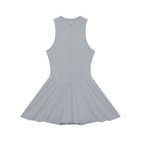 Loved Ruched Sleeveless Full-Zip Dress