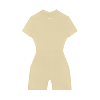 Loved Quarter-Zip Short Sleeve Romper