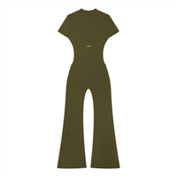 Loved Flared Quarter-Zip Jumpsuit