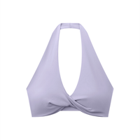 Loved Pleated Halter Sports Bra