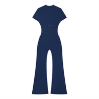Loved Flared Quarter-Zip Jumpsuit