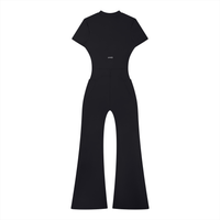 Loved Flared Quarter-Zip Jumpsuit