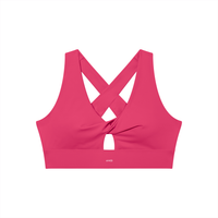 Loved Twist Front V-Neck Sports Bra