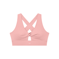 Loved Twist Front V-Neck Sports Bra