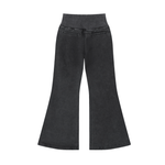 ‘logo-less’ Vintage Washed Flared Fleece Pants