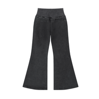 ‘logo-less’ Vintage Washed Flared Fleece Pants