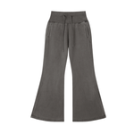 ‘logo-less’ Vintage Washed Flared Fleece Pants