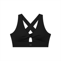 Loved Twist Front V-Neck Sports Bra