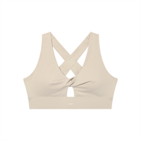 Loved Twist Front V-Neck Sports Bra