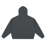 ‘logo-less’ Waffle Boxy Full Zip Hoodie