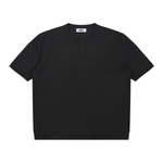 Loved Cotton Knit Short Sleeve Henley