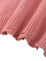 ‘Heart’ Logo Hand-Frayed Sweater