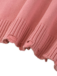 ‘Heart’ Logo Hand-Frayed Sweater