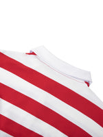 ‘loveddept’ Color Block Stripe Polo Shirt