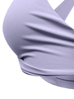 Loved Pleated Halter Sports Bra