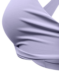 Loved Pleated Halter Sports Bra
